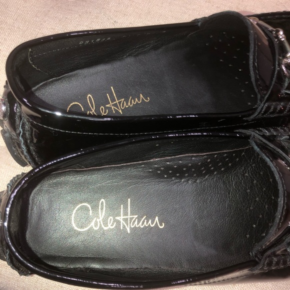 Cole Haan 031538 Black Patent Leather Loafer Shoes - Picture 5 of 9